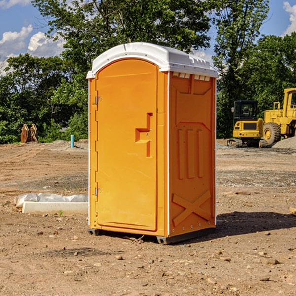 how often are the porta potties cleaned and serviced during a rental period in Stringtown Oklahoma